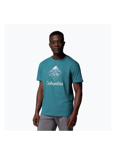 Мъжка тениска Columbia Rapid Ridge Graphic river blue/heavenly