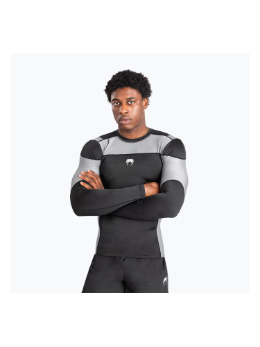 Мъжки тренировъчен гащеризон с дълъг ръкав Venum Tempest Rashguard black/grey