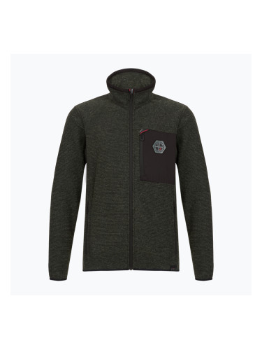 Мъжки суитшърт от полар CMP 35H3907 Melange Knitted forest melange/nero/ferrari