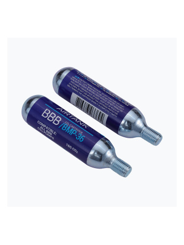 Газови патрони за велосипедна помпа BBB Cycling Co2 AirTank 16g 10 бр. сребро.