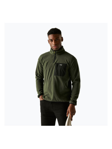 Мъжки поларен суитшърт REGATTA Frankie Half Zip dark khaki