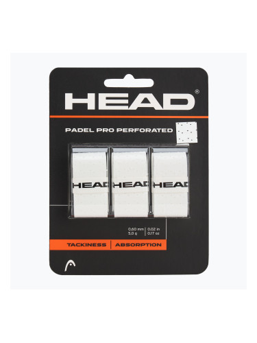 Грип за тенис ракета HEAD Perforated 3 бр. white