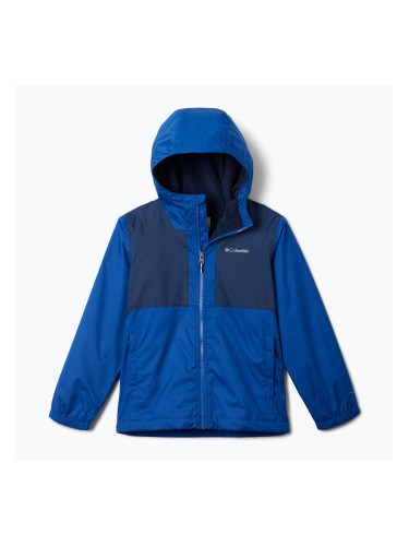 Детско яке за дъжд Columbia Rainy Trails II Fleece mountain blue/ collegiate navy slub