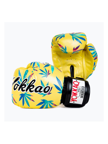 Мъжки боксови ръкавици YOKKAO Wax yellow