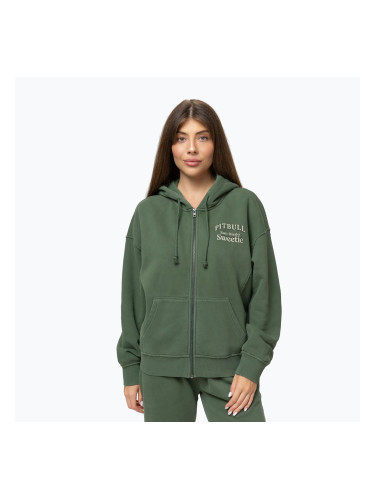 Дамски суитшърт Pitbull Sweetie Hooded Zip sage green