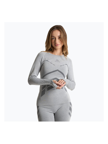 Дамска термоактивна блуза KADVA ALPINESTEP BAMBOO THERMO LIGHT PLUS безшевна сива