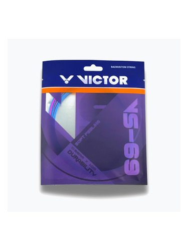 Струна за бадминтон VICTORA VS 69 - комплект розово/синьо