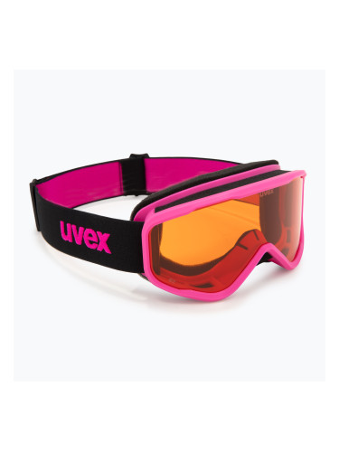 Детска скиорска маска UVEX Speedy Nova Jr pink/laser gold