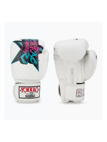 Мъжки боксови ръкавици YOKKAO Fighter KO white