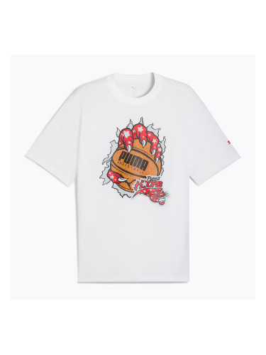 Мъжка баскетболна тениска PUMA Hoopaverse Tee 3 puma white