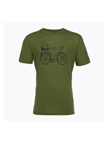 Мъжка тениска Super.natural Bicycle Nomad Tee Chive/Jet Black