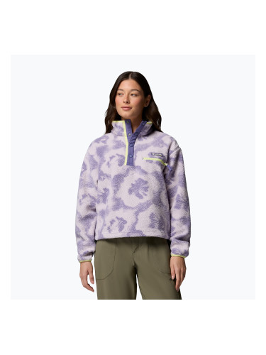 Дамски поларен суитшърт Columbia Helvetia II Printed Cropped Half Snap stormwatch/sprayflower