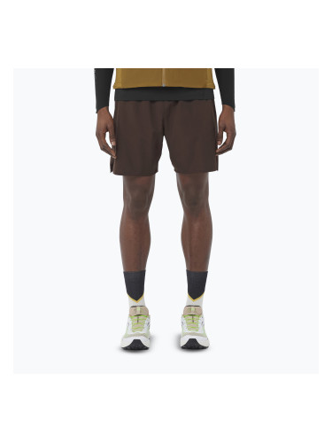 Мъжки шорти за бягане Salomon Shakeout C 2IN1 7" coffee bean