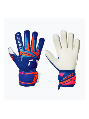 Детски вратарски ръкавици Reusch Attrakt Advance Junior sharp blue/white/shocking orange