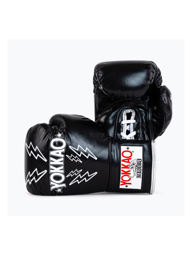 Мъжки боксови ръкавици YOKKAO Stadium Lace Up black