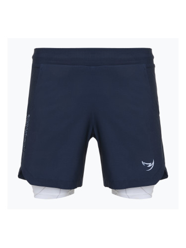 Мъжки шорти за тренировка FUMETSU Icon Dual Layer Training navy/ white