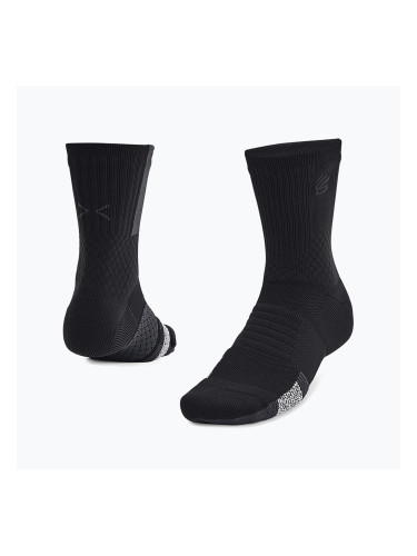 Мъжки чорапи Under Armour Curry AD Playmaker 1P Mid black/anthracite/black