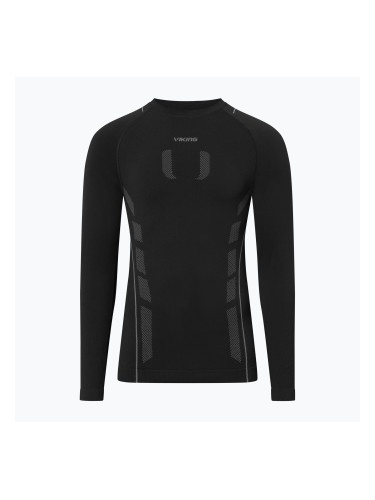 Мъжка термоактивна блуза с дълъг ръкав Viking Eiger 2.0 black/grey