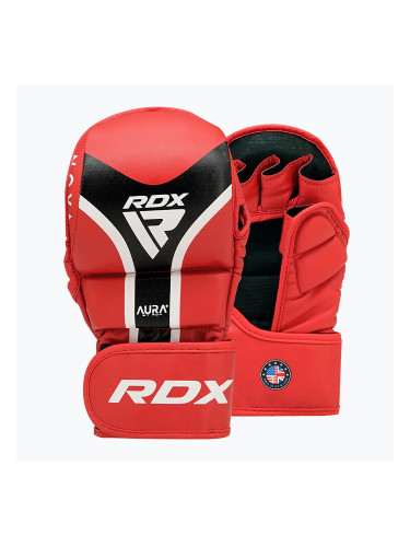 Граплинг ръкавици RDX Grappling Shooter Aura Plus T-17 red