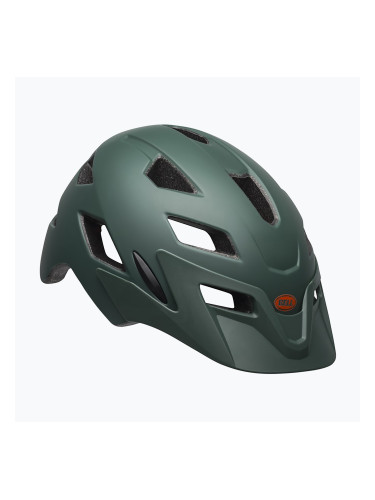 Детска велосипедна каска Bell Sidetrack Integrated MIPS Jr matte dark green/orange