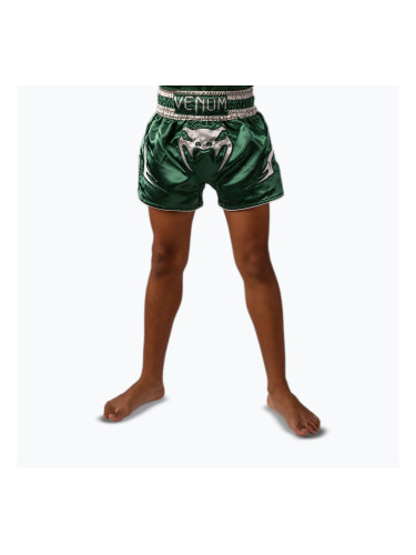 Детски шорти за тренировка Venum Inferno Muay Thai forest green/off white