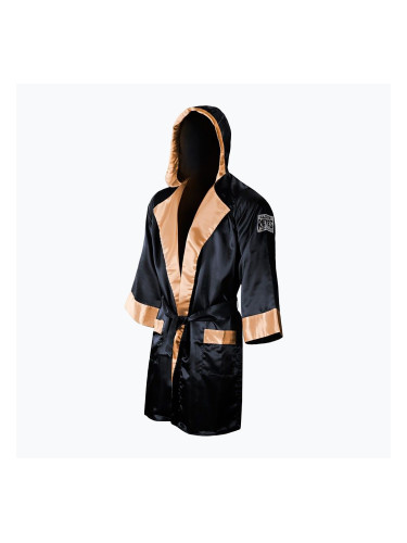 Боксьорски халат Cleto Reyes Satin Boxing Hoodie black/gold