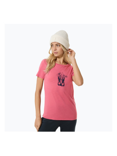 Дамска тениска super.natural Flower Boots Tee mauvewood/blueberry