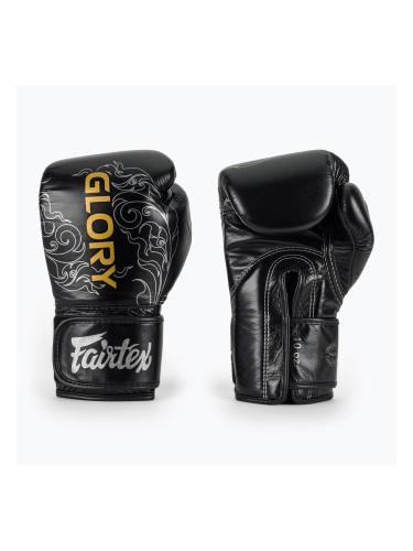 Боксови ръкавици Fairtex Glory Kickboxing Competition Training Boxing black/silver