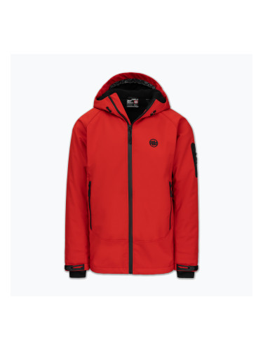 Мъжко зимно яке Pitbull Padded Rockfish Hooded fluo/red