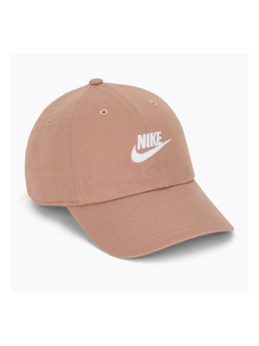 Шапка с козирка Nike Club Unstructured Futura Wash rose gold/white