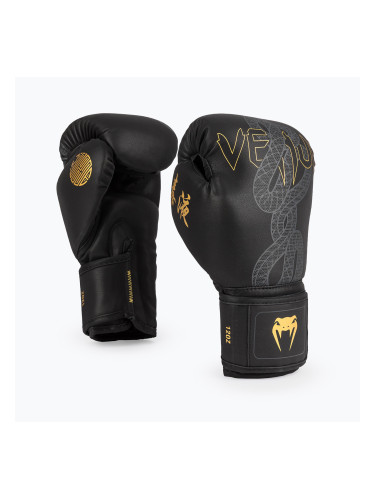 Боксови ръкавици Venum Serpenti black/silver/gold