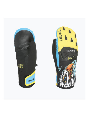 Детски скиорски ръкавици Level Race Jr Mitt yellow/blue