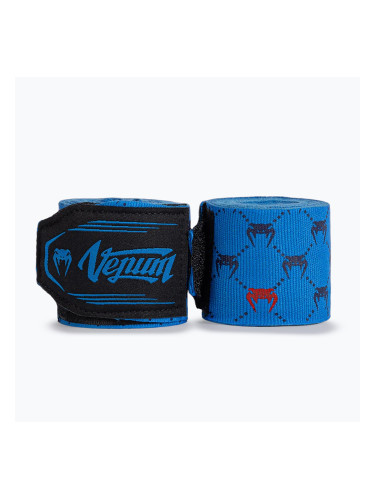 Боксови бандажи Venum Monogram Hand Wraps Advanced 400 cm blue