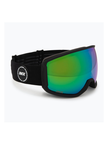 Скиорска маска IMX Peak black matt/black/green irridium/brown