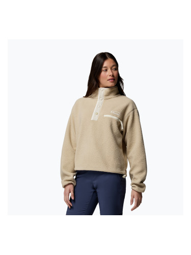 Дамски поларен суитшърт Columbia Helvetia II Cropped Half Snap Fleece ancient fossil/dark stone/chalk