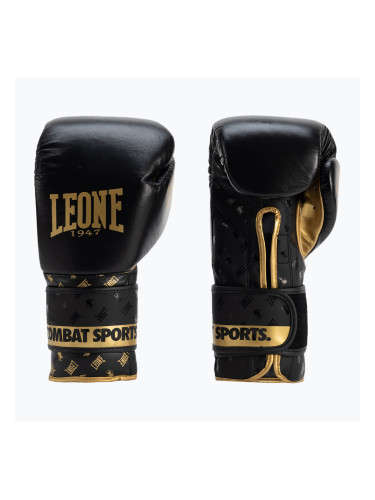 Боксови ръкавици Leone Dna в черно и златно GN220