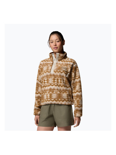 Дамски поларен суитшърт Columbia Helvetia II Printed Cropped Half Snap delta/retrotree