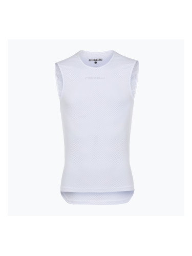 Мъжко колоездачно трико Castelli Pro Mesh 2.0 без ръкави бяло