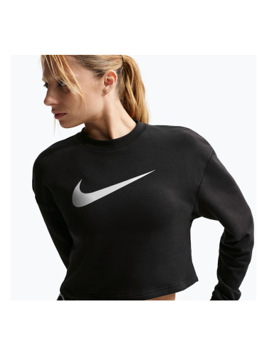 Дамски суитшърт за тренировка Nike Pro Dri-Fit Crew Neck black/metallic silver/white