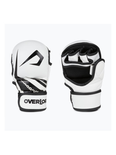 Overlord Спаринг ръкавици за ММА граплинг от естествена кожа, бели 101003-W/M