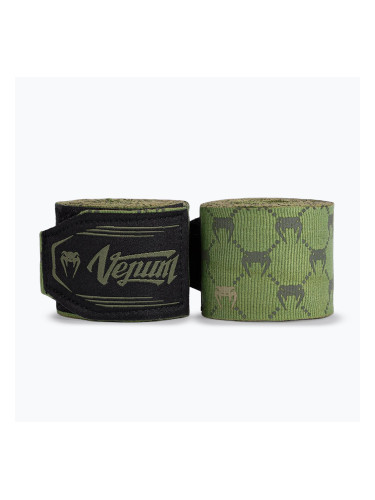 Боксови бандажи Venum Monogram Hand Wraps Advanced 250 cm khaki