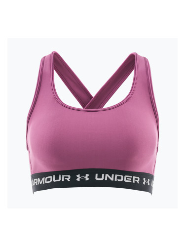 Спортен сутиен Under Armour Crossback Mid fuchsia dusk/black/white
