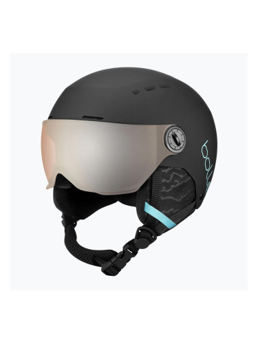 Детска ски каска Bollé Quiz Visor Jr black/blue matt/orange gun