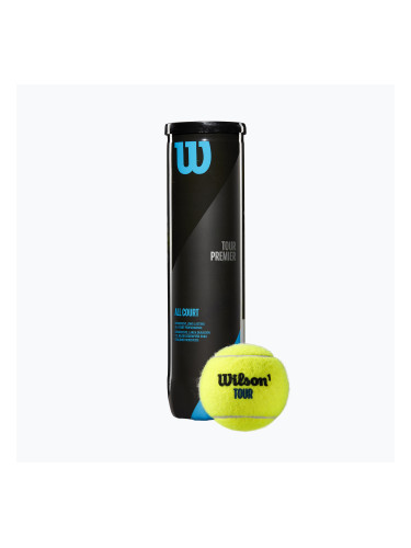 Топки за тенис Wilson Tour Premier All Ct 4 бр. жълти WRT119400