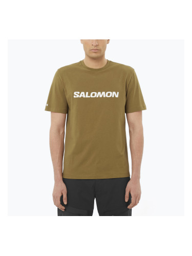 Мъжка тениска Salomon Logo brilliant olive