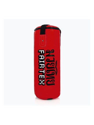 Тежка боксова торба на Fairtex за деца - непопълнена, червена