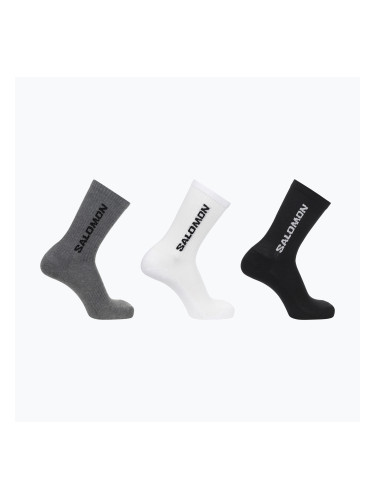 Salomon Everyday Crew 3 чифта чорапи за трекинг черно/бяло/мед сиво