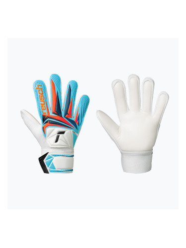 Детски вратарски ръкавици Reusch Attrakt Starter Solid Junior white/light blue