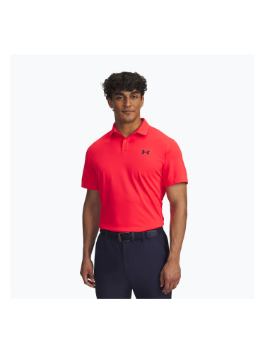 Мъжка поло тениска Under Armour Tee To Green Pique Polo racer red/black