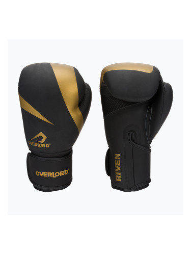 Боксови ръкавици Overlord Riven в черно и златно 100007